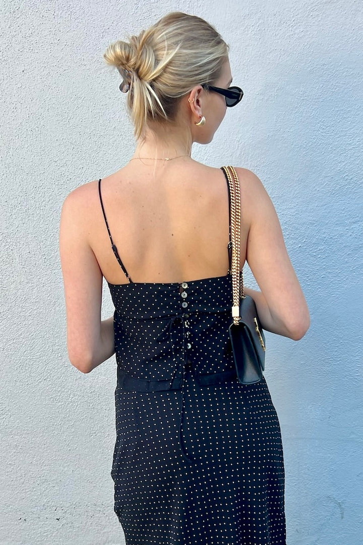 KEEN THE LABEL Beau Polka Dot Buttoned Tank-The Shop Laguna Beach