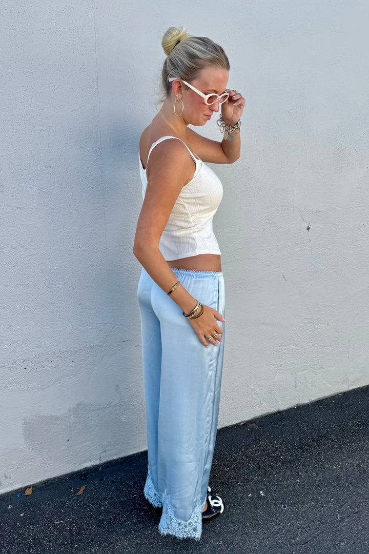 KEEN THE LABEL Marnie Lace-Trim Pant - More Colors Available-The Shop Laguna Beach