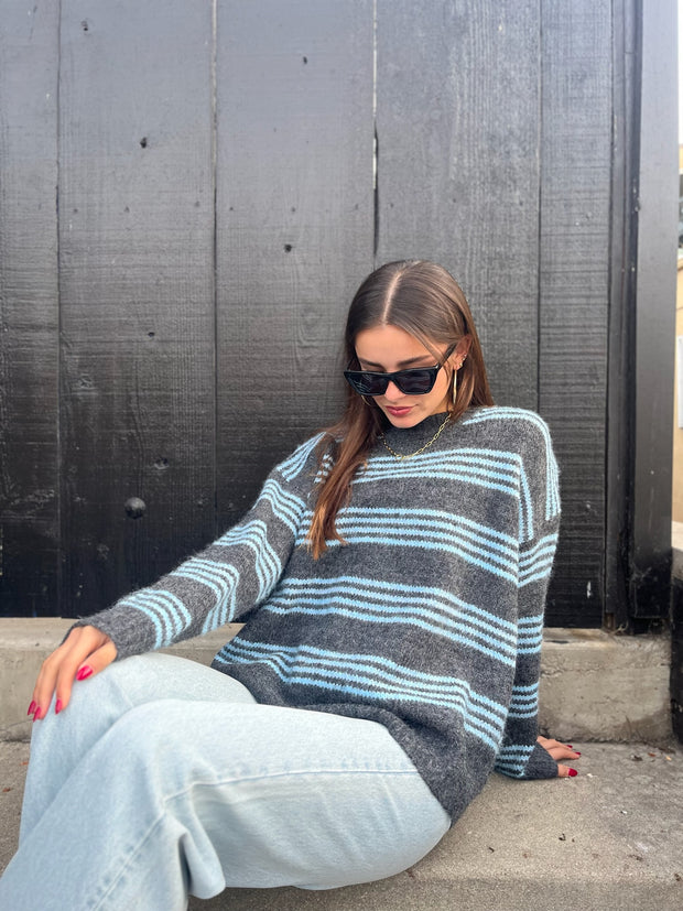 KEEN THE LABEL Indy Striped Sweater-The Shop Laguna Beach