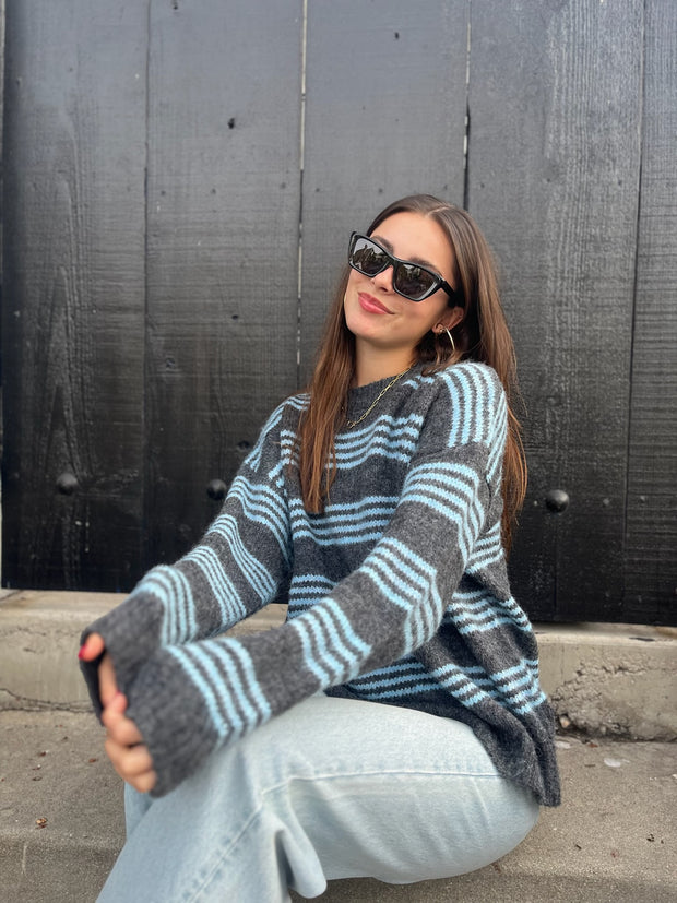 KEEN THE LABEL Indy Striped Sweater-The Shop Laguna Beach