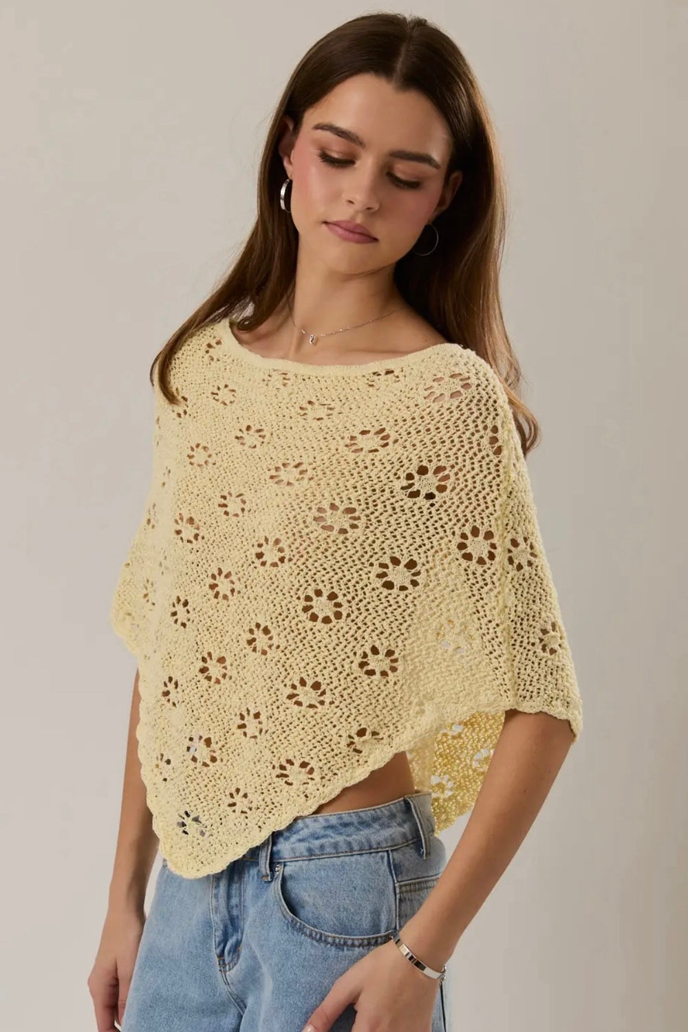 KEEN THE LABEL Amery Knit Lightweight Poncho-The Shop Laguna Beach