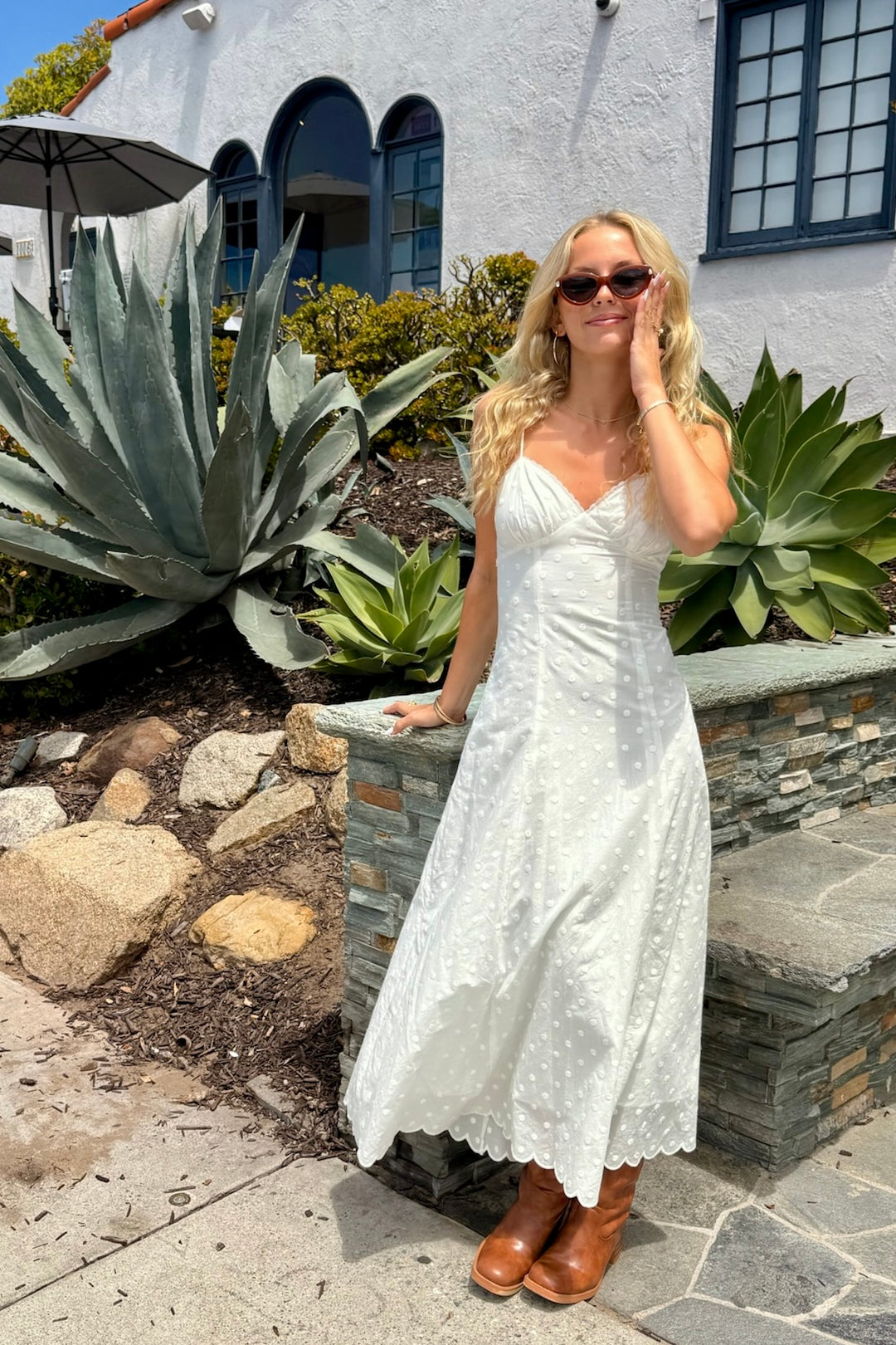 KEEN THE LABEL Gwendolyn Polka Dot Maxi Dress-The Shop Laguna Beach