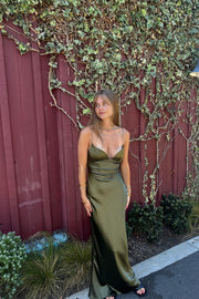 KEEN THE LABEL Milana Satin Maxi Dress-The Shop Laguna Beach
