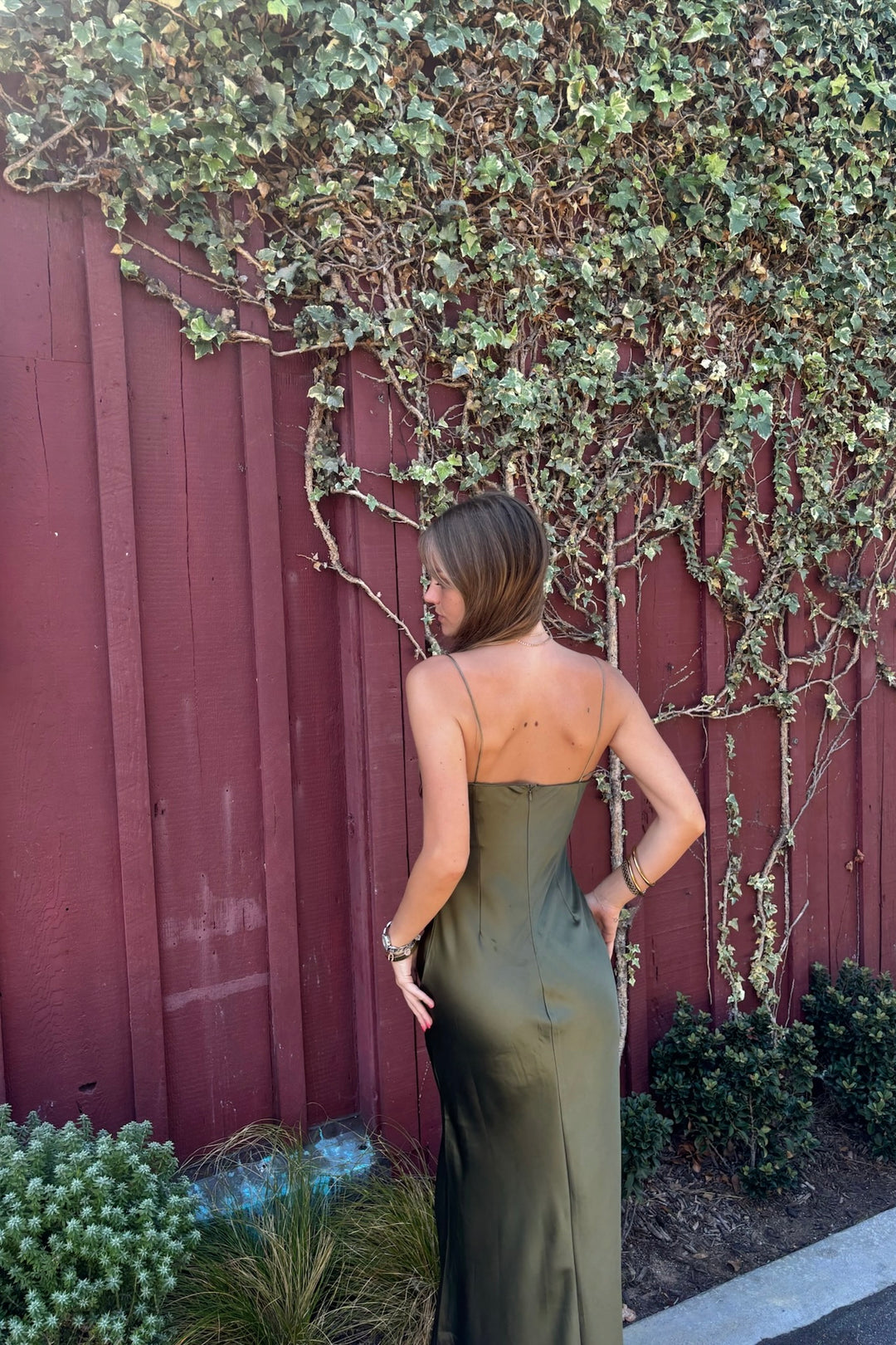 KEEN THE LABEL Milana Satin Maxi Dress-The Shop Laguna Beach