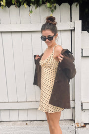 OWNLEY Candy Polka Dot Mini Dress-The Shop Laguna Beach