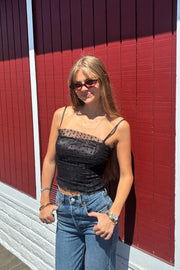KEEN THE LABEL Aurora Polka Dot Mesh Cami-The Shop Laguna Beach