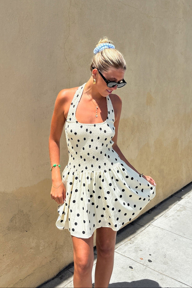 KEEN THE LABEL Felicity Smocked Halter Dress-The Shop Laguna Beach