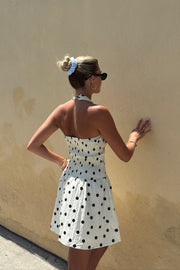 KEEN THE LABEL Felicity Smocked Halter Dress-The Shop Laguna Beach