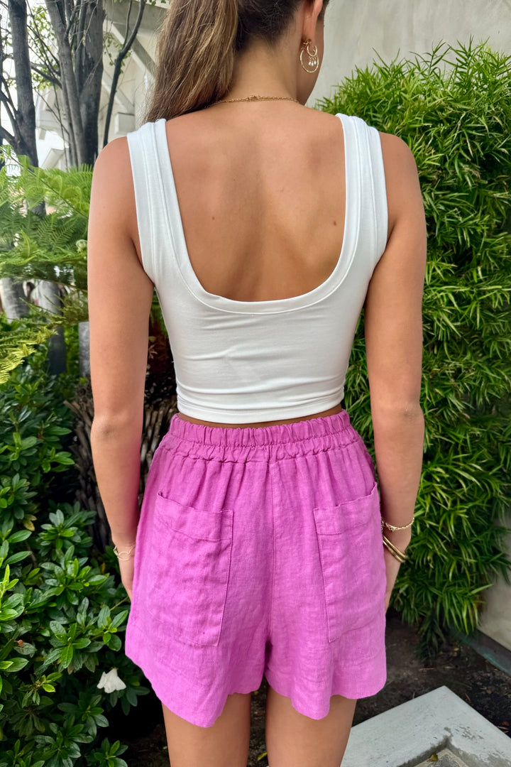 KEEN THE LABEL Emmeline Linen Short - More Colors Available-The Shop Laguna Beach
