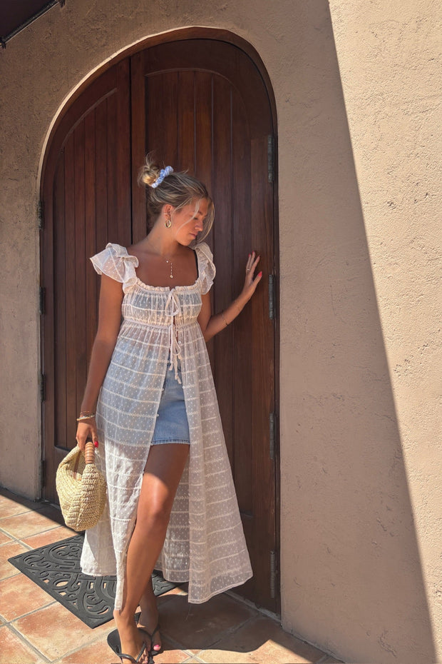 KEEN THE LABEL Kailani Sheer Button-Up Dress-The Shop Laguna Beach