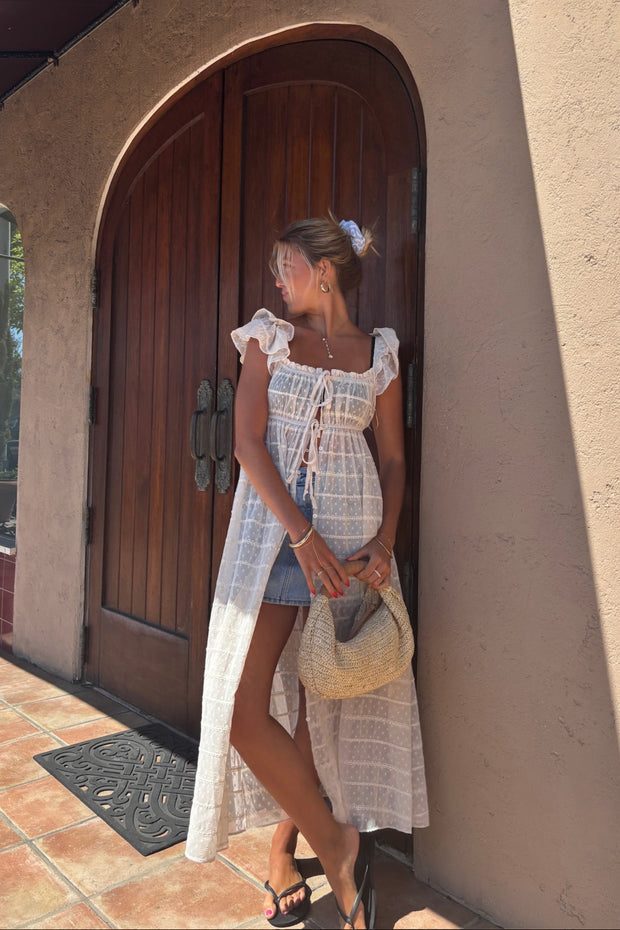 KEEN THE LABEL Kailani Sheer Button-Up Dress-The Shop Laguna Beach