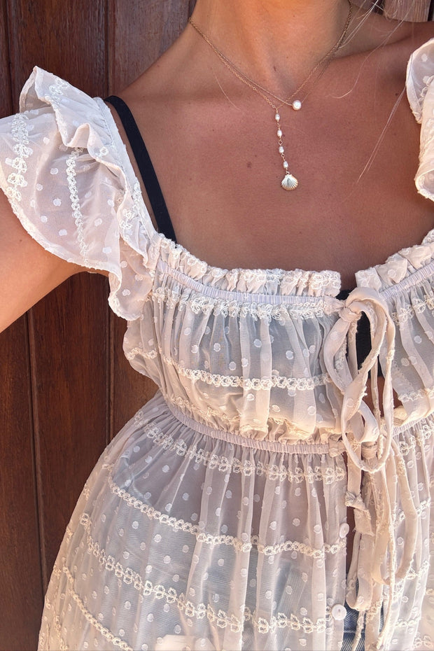 KEEN THE LABEL Kailani Sheer Button-Up Dress-The Shop Laguna Beach