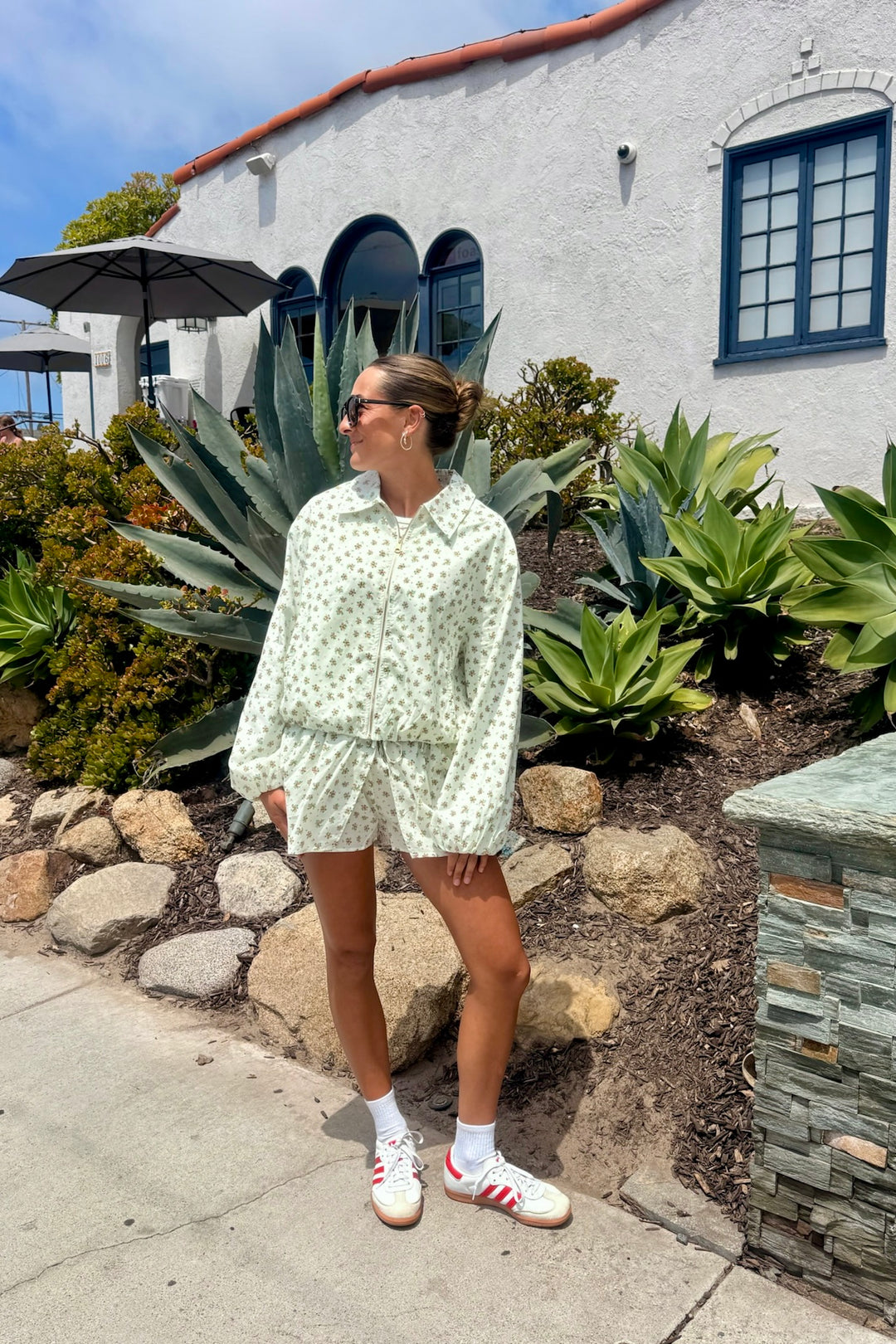 MAUDE CLUB Nadine Floral Zip Jacket-The Shop Laguna Beach