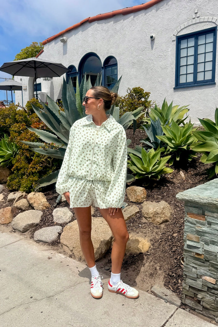 MAUDE CLUB Nadine Floral Zip Jacket-The Shop Laguna Beach