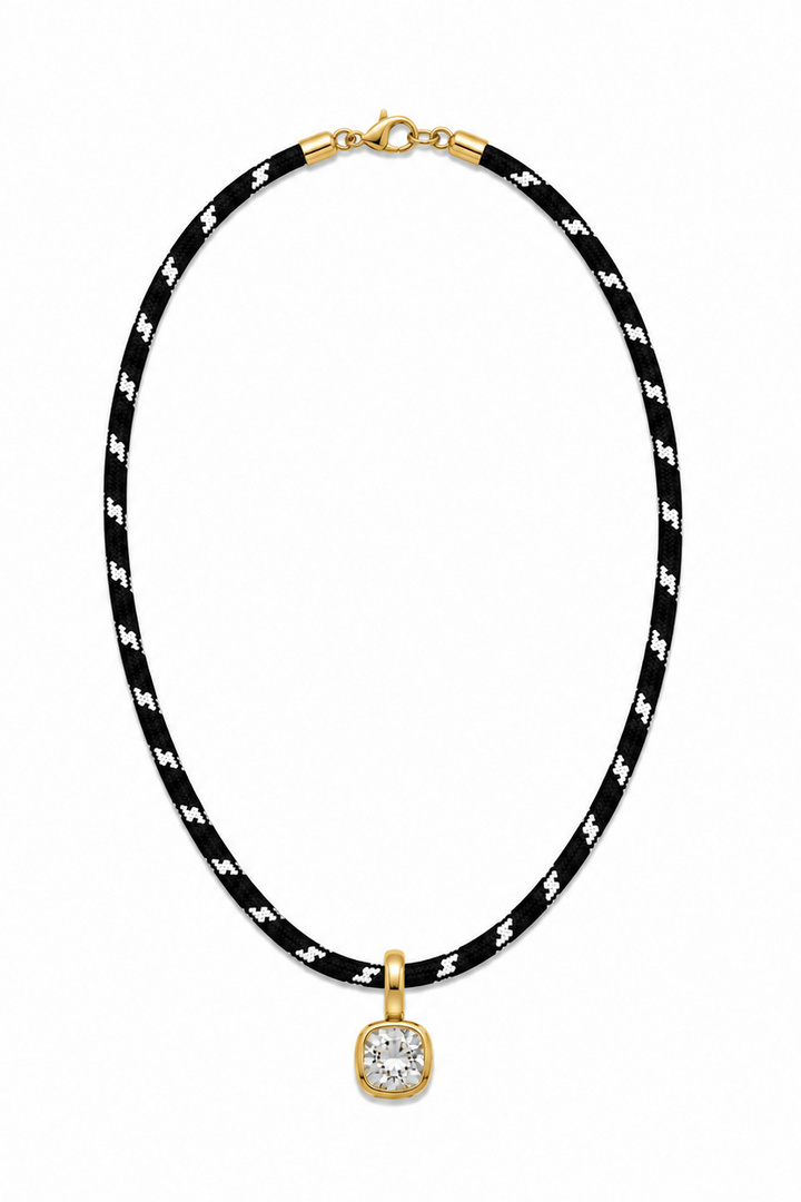LEO & LUCA Black Charm Paracord Necklace-The Shop Laguna Beach