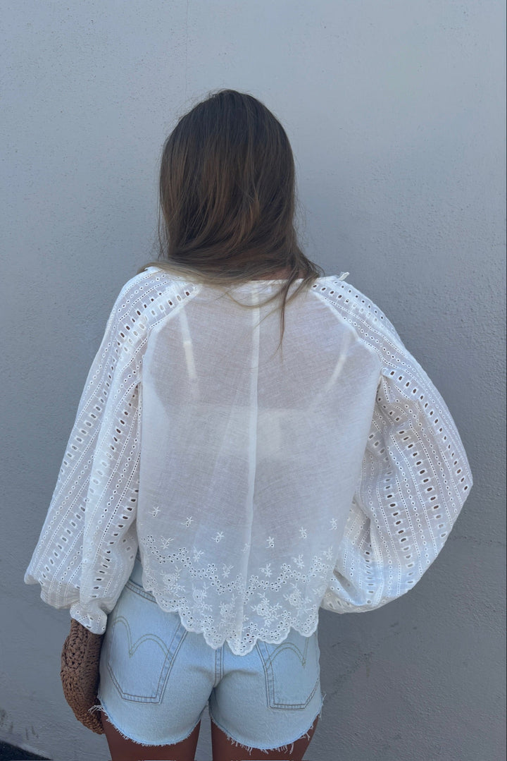 KEEN THE LABEL Hoku Embroidered Cotton Top-The Shop Laguna Beach