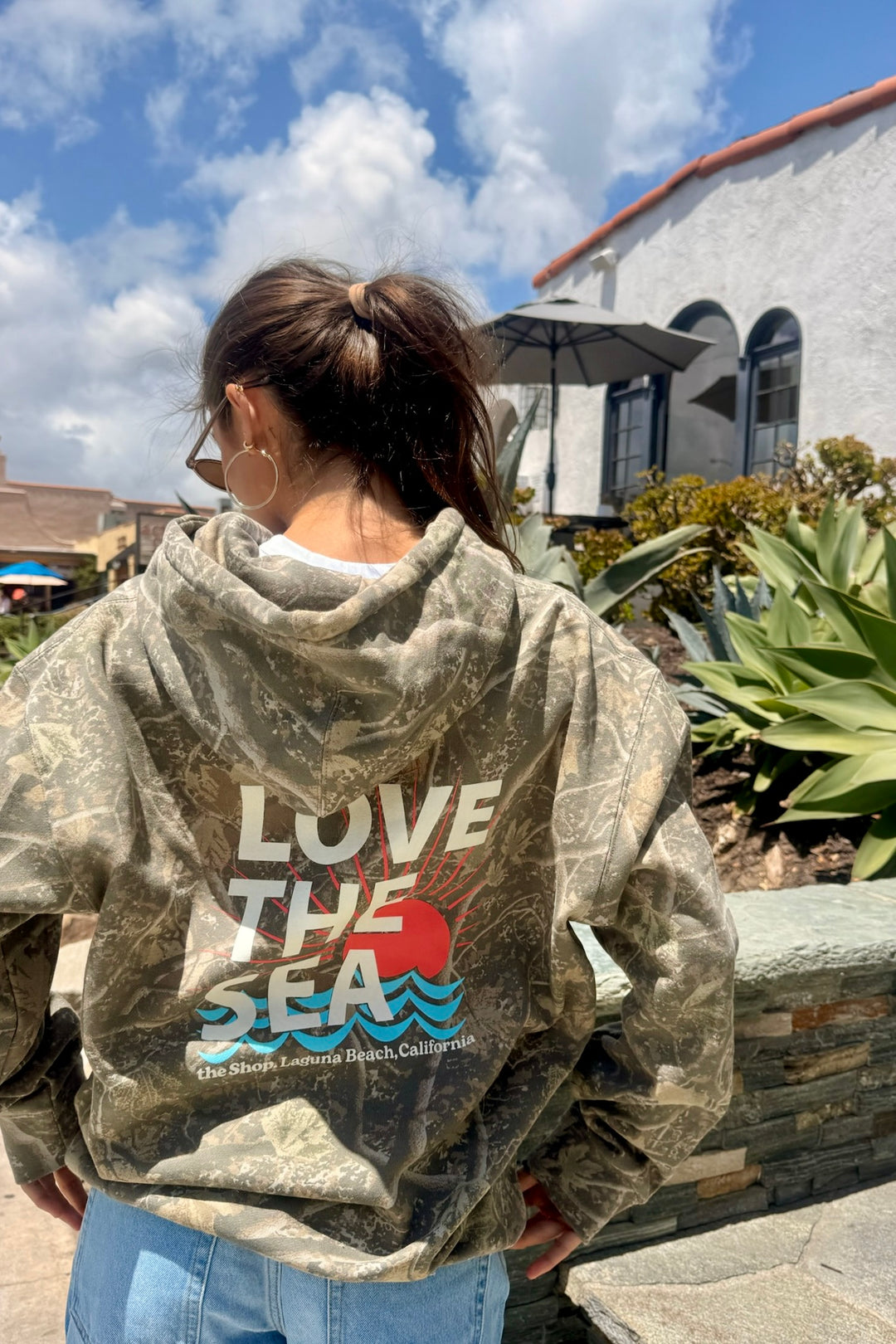 LOVE THE SEA Heavyweight Camo Hoodie-The Shop Laguna Beach
