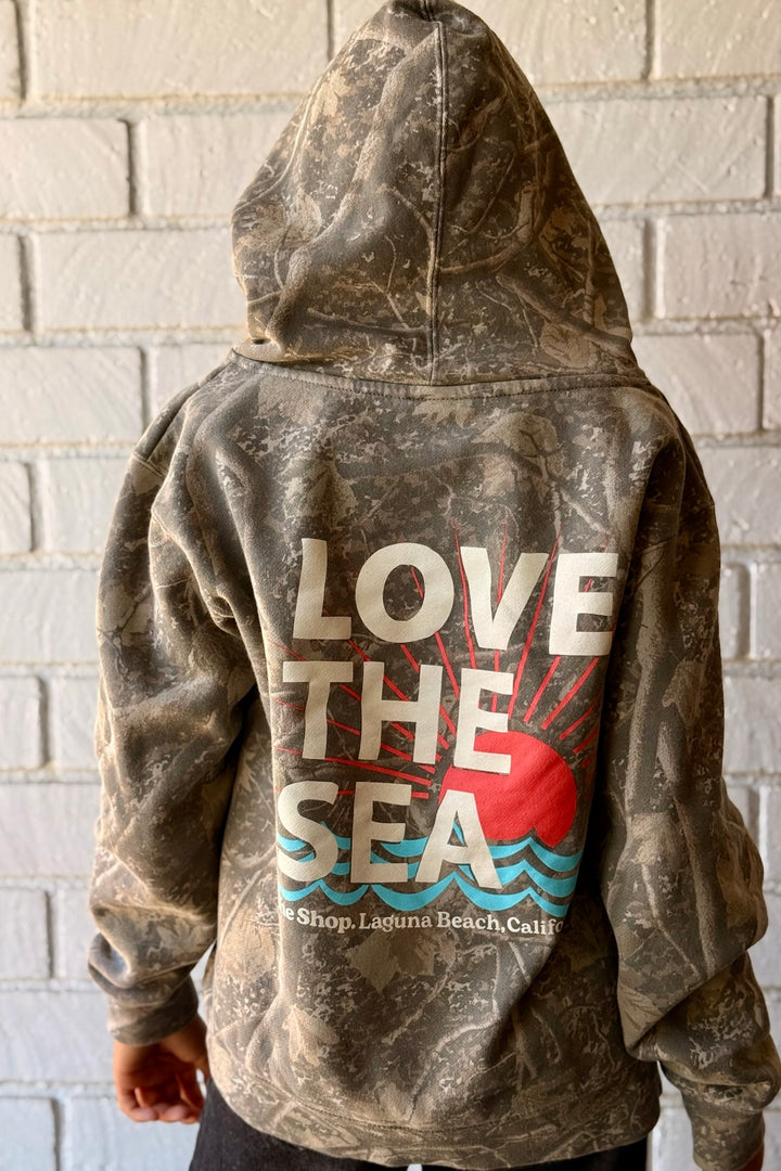 LOVE THE SEA Youth Pigment Wash Hoodie - More Colors Available-The Shop Laguna Beach