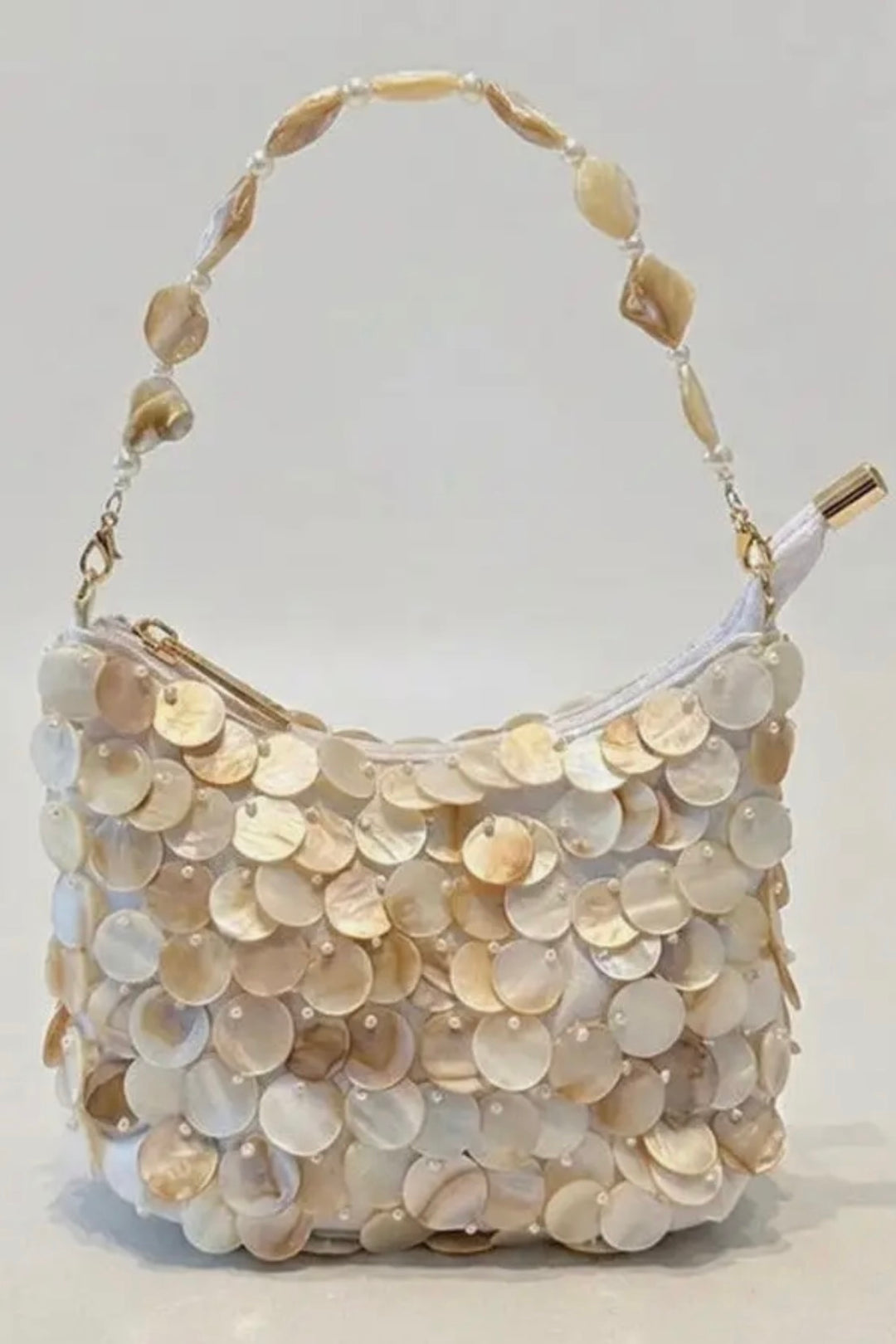 KEEN THE LABEL Handmade Satin Shell Mini Bag