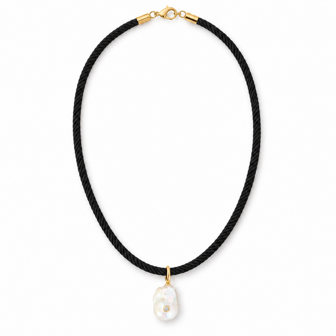 LEO & LUCA Luna Pear Cord Necklace