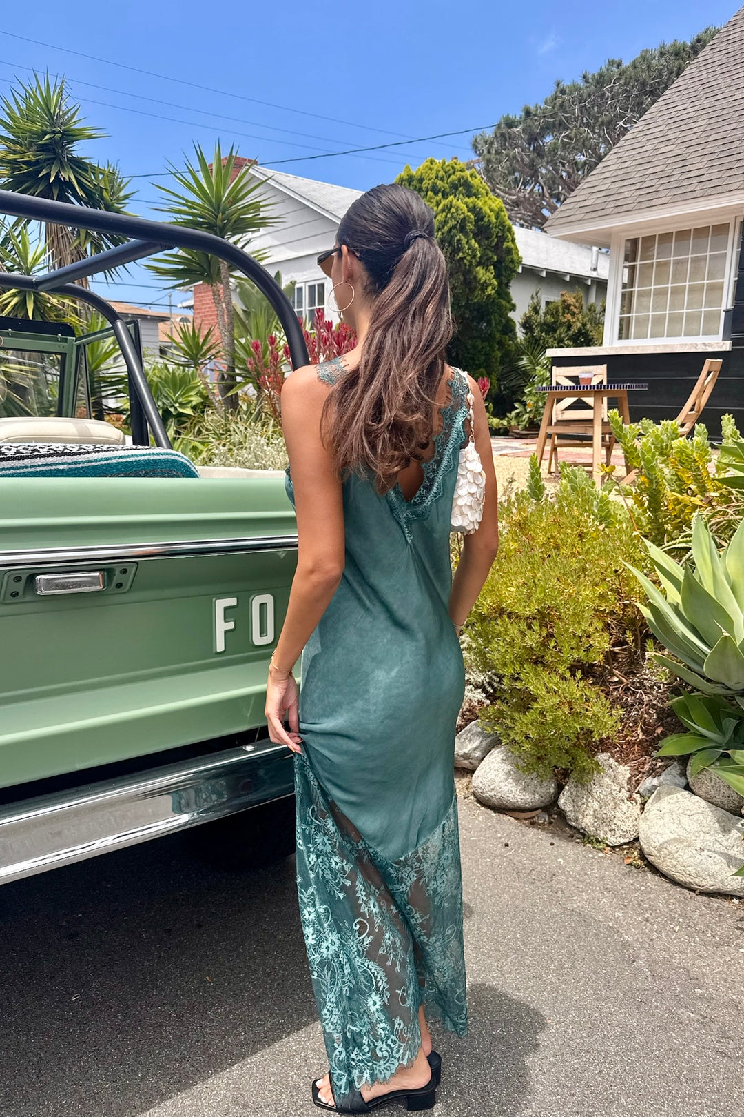 KEEN THE LABEL Beatrice Silky Lace Maxi Dress-The Shop Laguna Beach