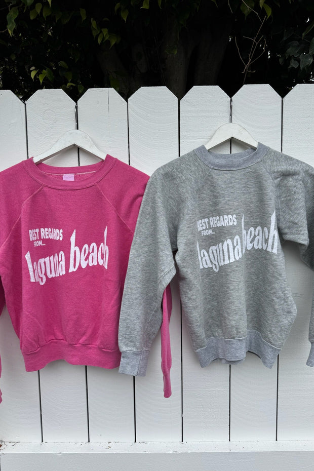 BEST REGARDS Laguna Beach Postcard Upcycled Crew Pullover - More Colors Available-The Shop Laguna Beach
