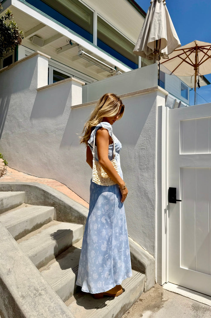 KEEN THE LABEL June Lace Cap Sleeve Maxi Dress
