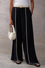 SANCIA Vera Piped Wide-Leg Pant-The Shop Laguna Beach