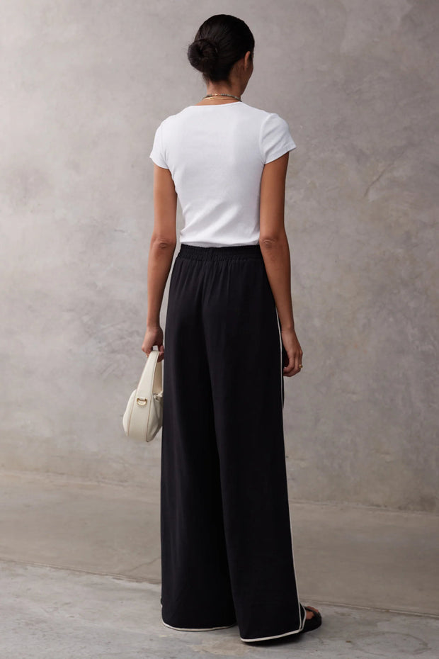 SANCIA Vera Piped Wide-Leg Pant