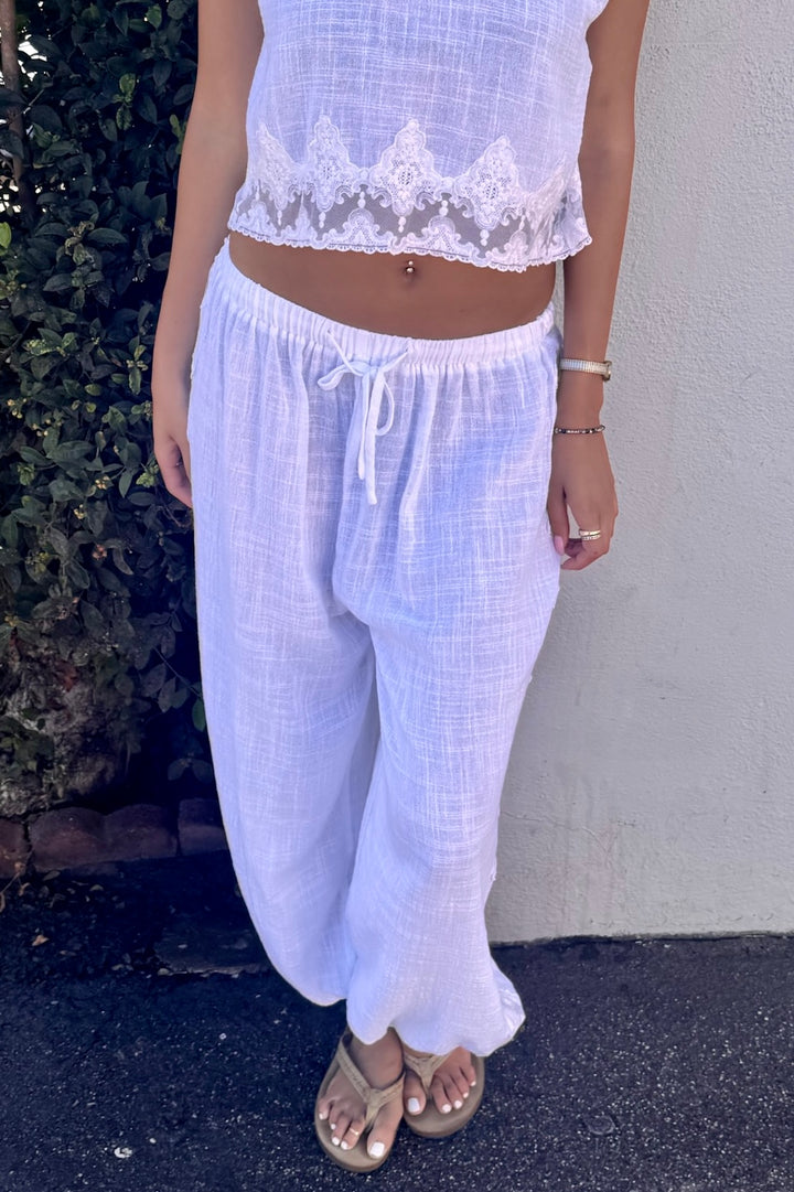 KEEN THE LABEL Nara Cotton Lace Harem Pant