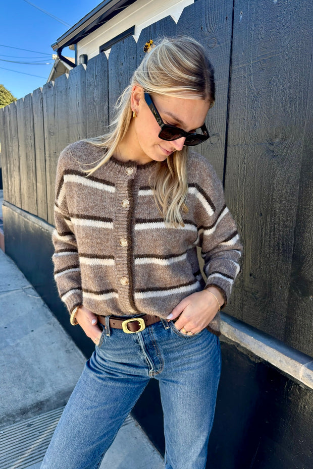 KEEN THE LABEL Miette Striped Cardigan-The Shop Laguna Beach