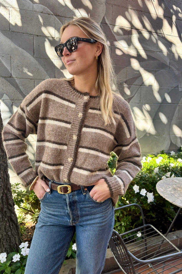 KEEN THE LABEL Miette Striped Cardigan-The Shop Laguna Beach