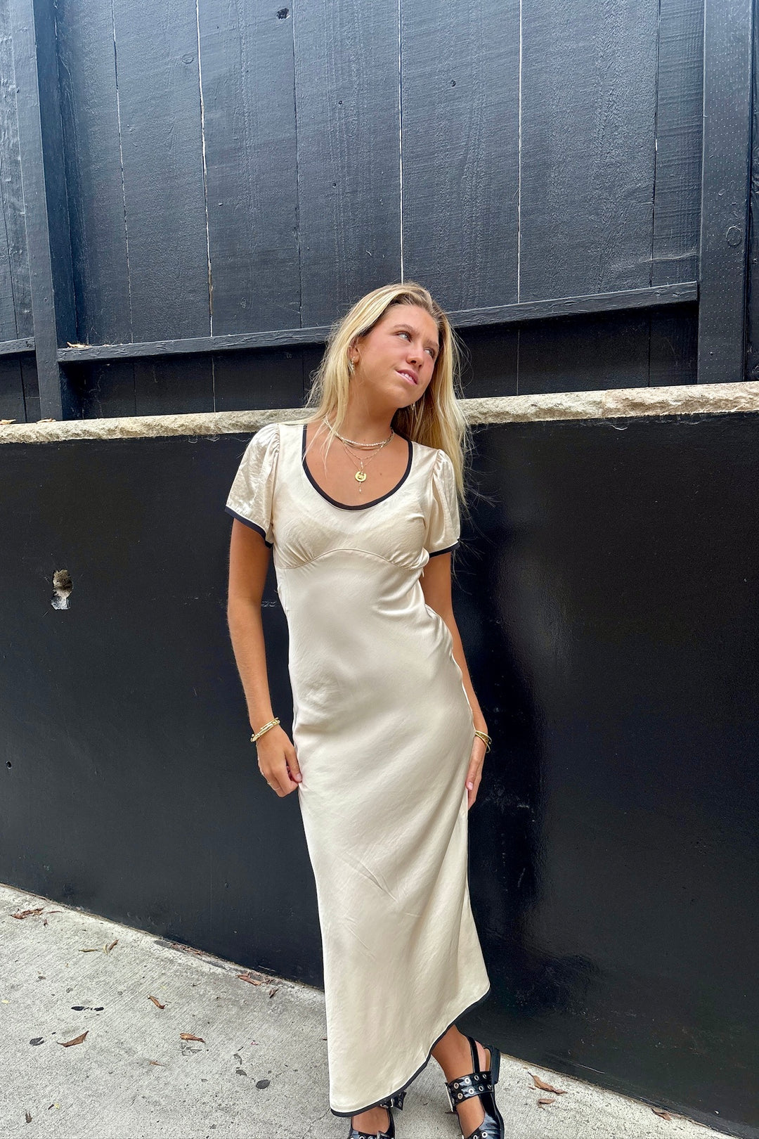 KEEN THE LABEL Emilie Short Sleeve Maxi Dress-The Shop Laguna Beach