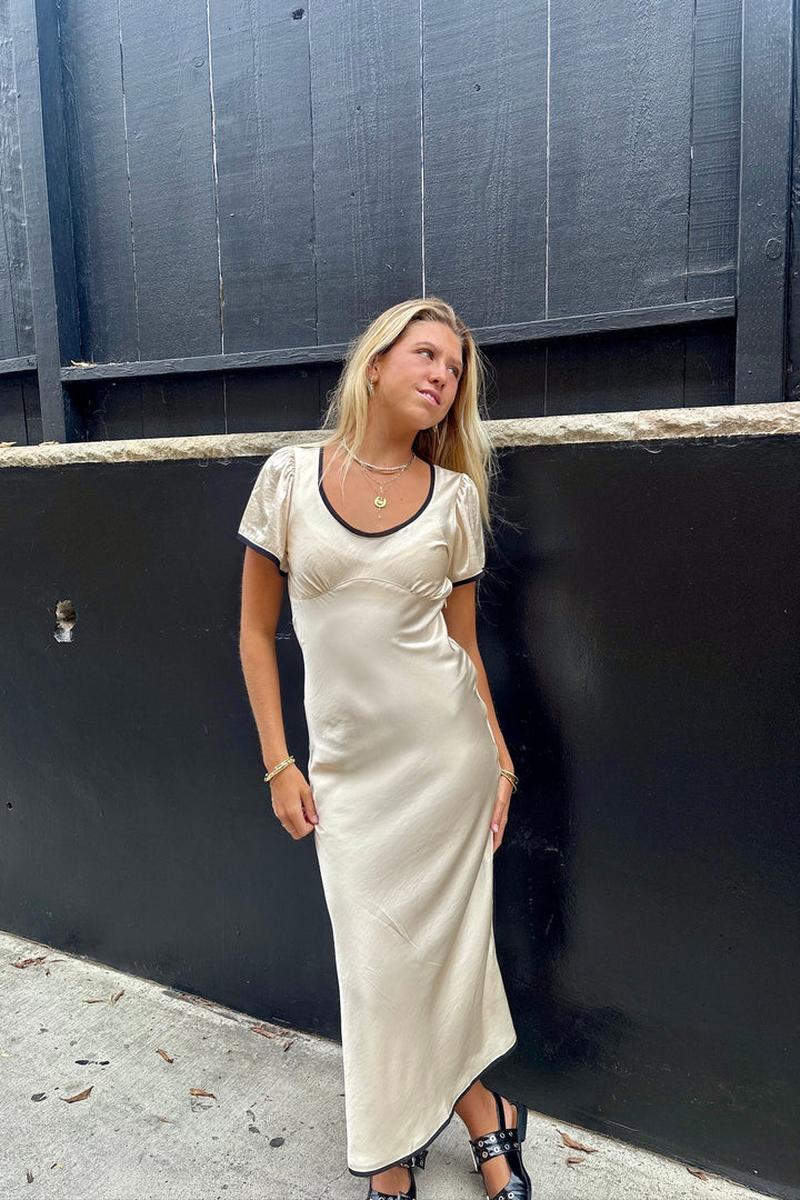 KEEN THE LABEL Emilie Short Sleeve Maxi Dress-The Shop Laguna Beach