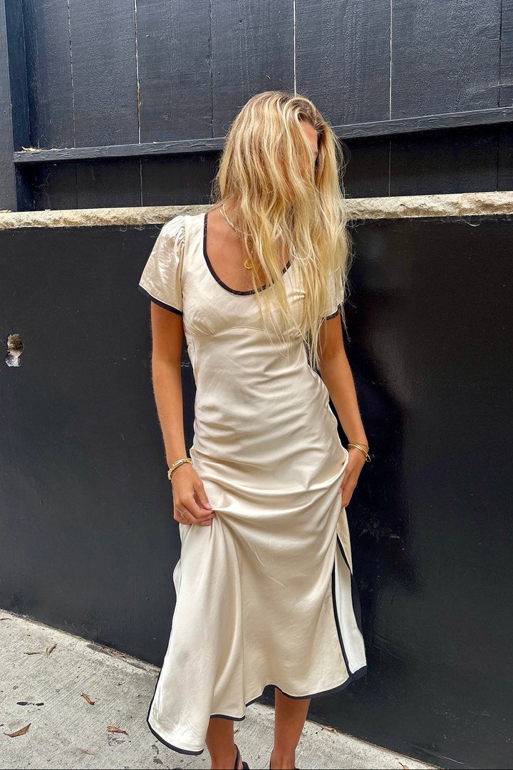 KEEN THE LABEL Emilie Short Sleeve Maxi Dress-The Shop Laguna Beach
