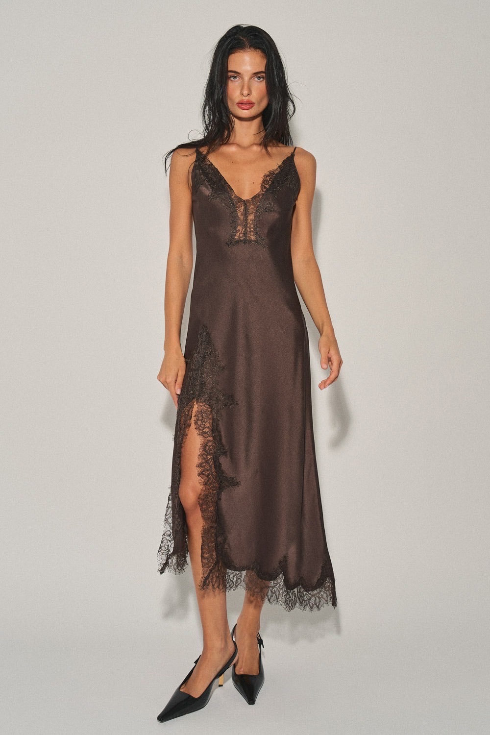 KEEN THE LABEL Aviana Lace Midi Dress