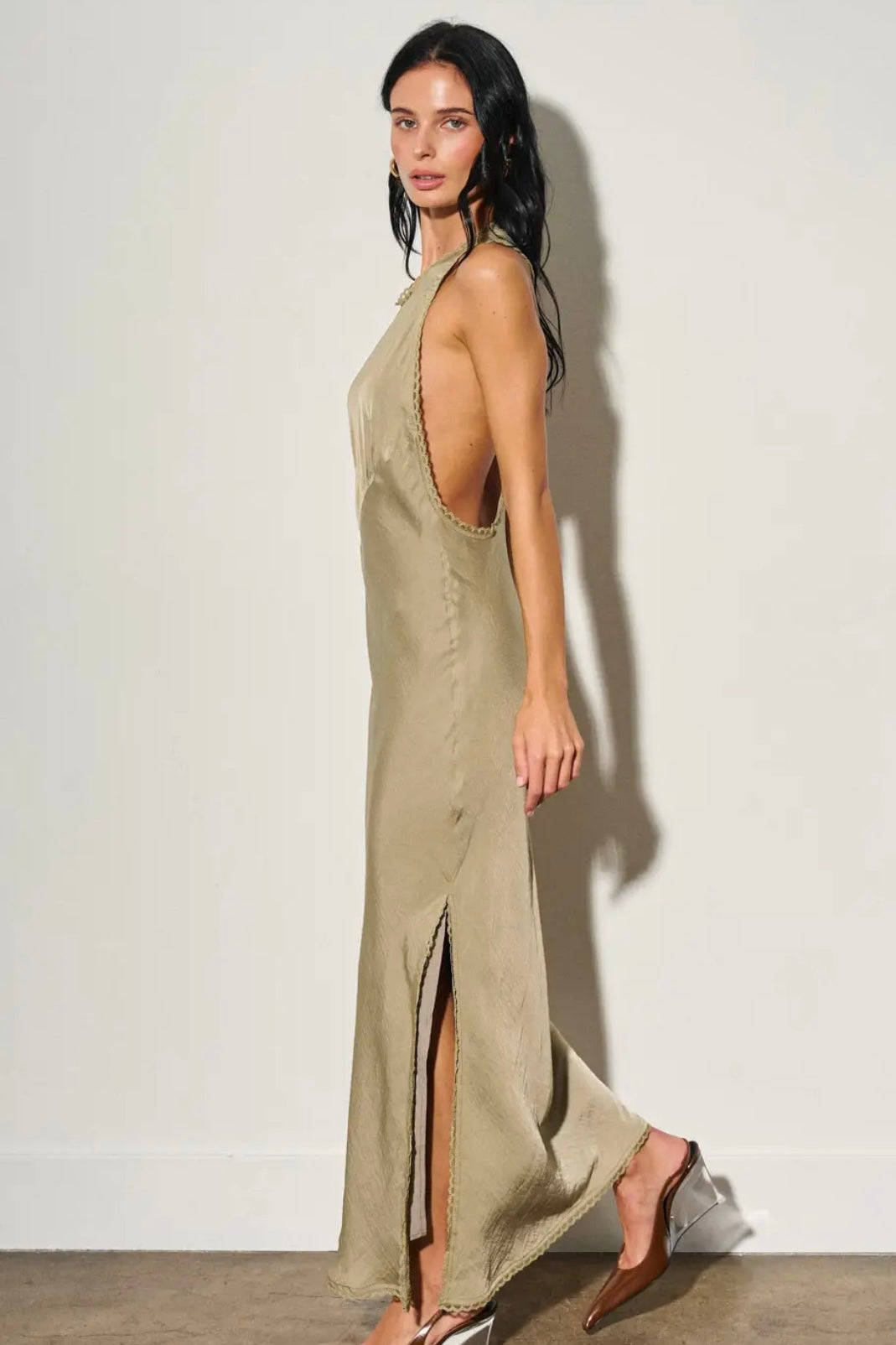 KEEN THE LABEL Elin Lace Backless Maxi Dress