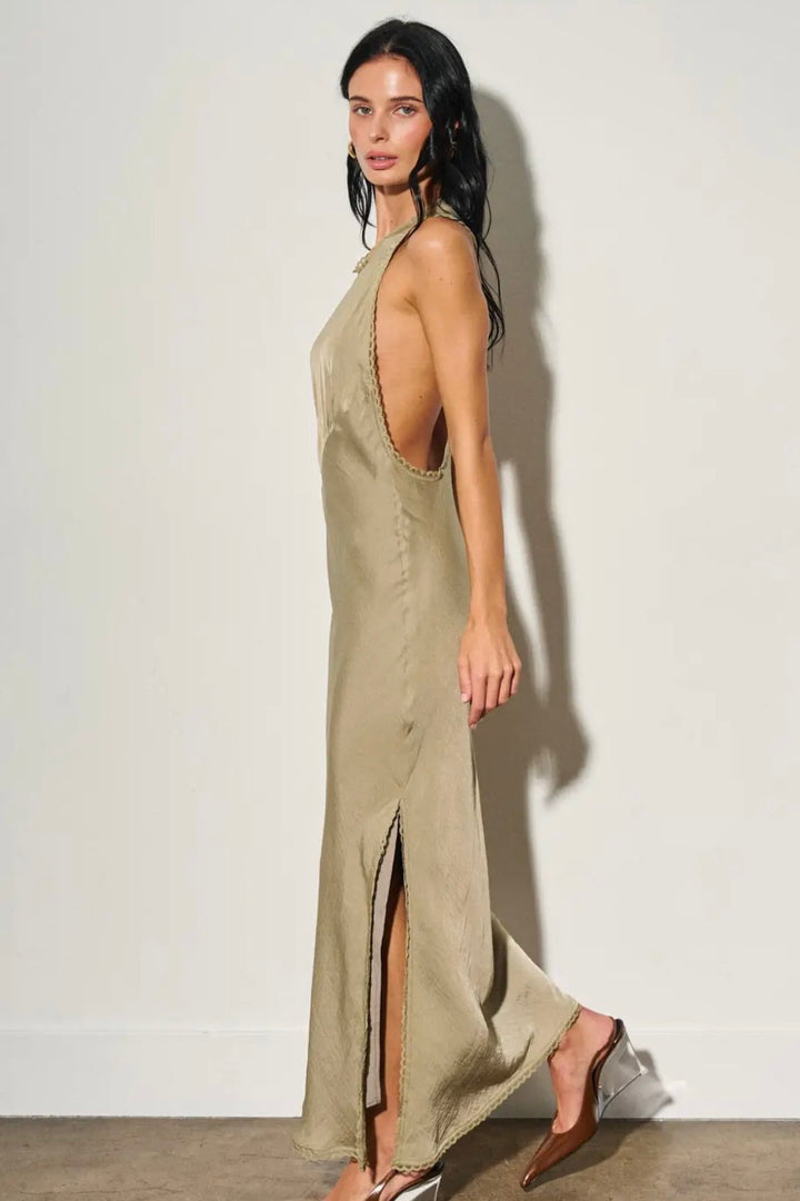 KEEN THE LABEL Elin Lace Backless Maxi Dress