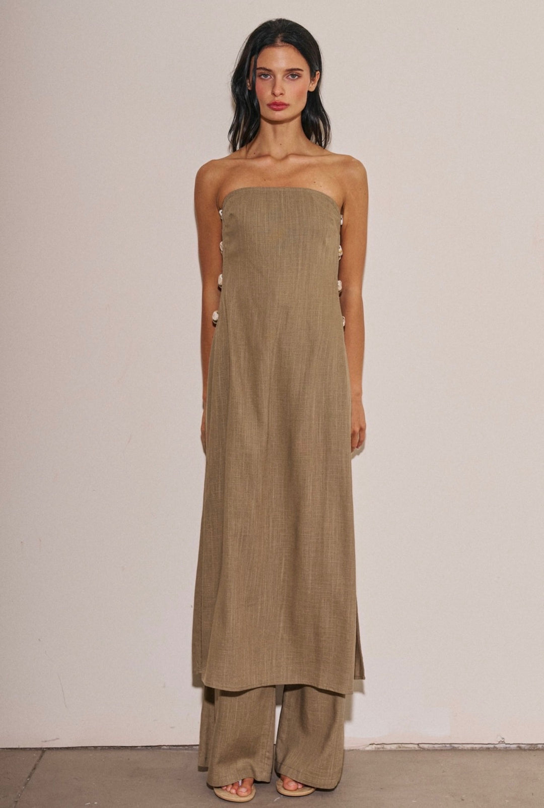 KEEN THE LABEL Cara Long Woven Linen Pant