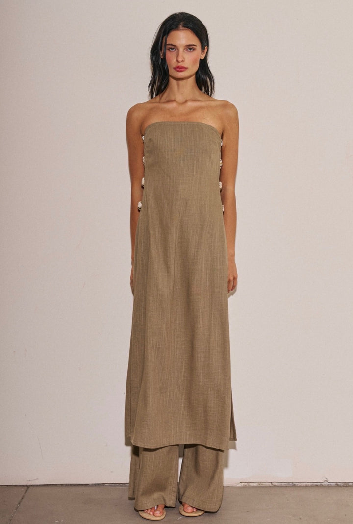 KEEN THE LABEL Cara Long Woven Linen Pant