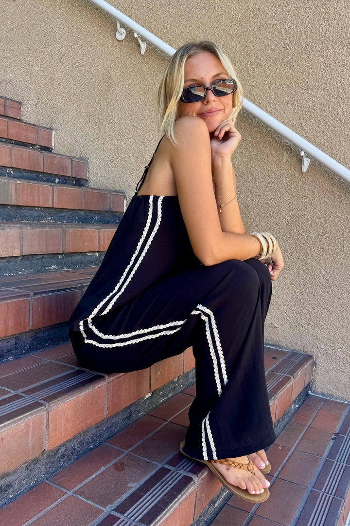 RHYTHM Linen Lace Tank-The Shop Laguna Beach
