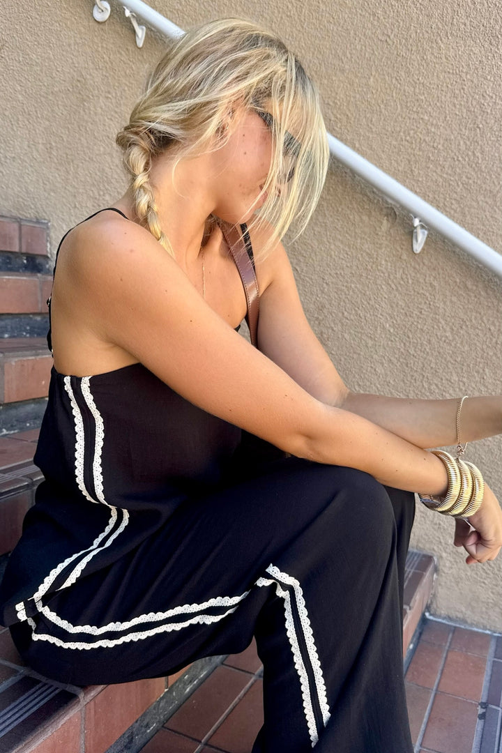 RHYTHM Linen Lace Tank-The Shop Laguna Beach