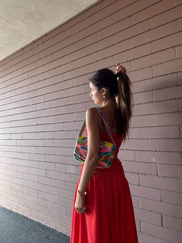 KEEN THE LABEL Calla Smocked Midi Skirt-The Shop Laguna Beach