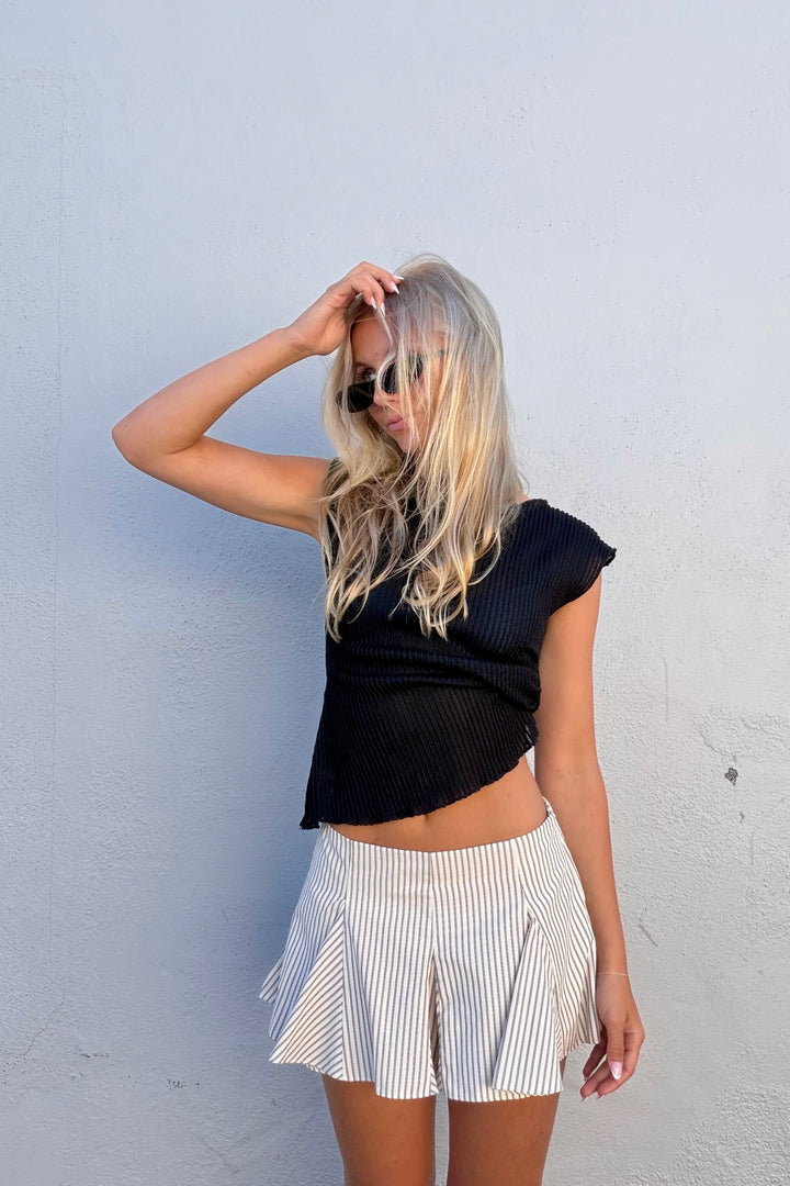 KEEN THE LABEL Leora Striped Skort-The Shop Laguna Beach