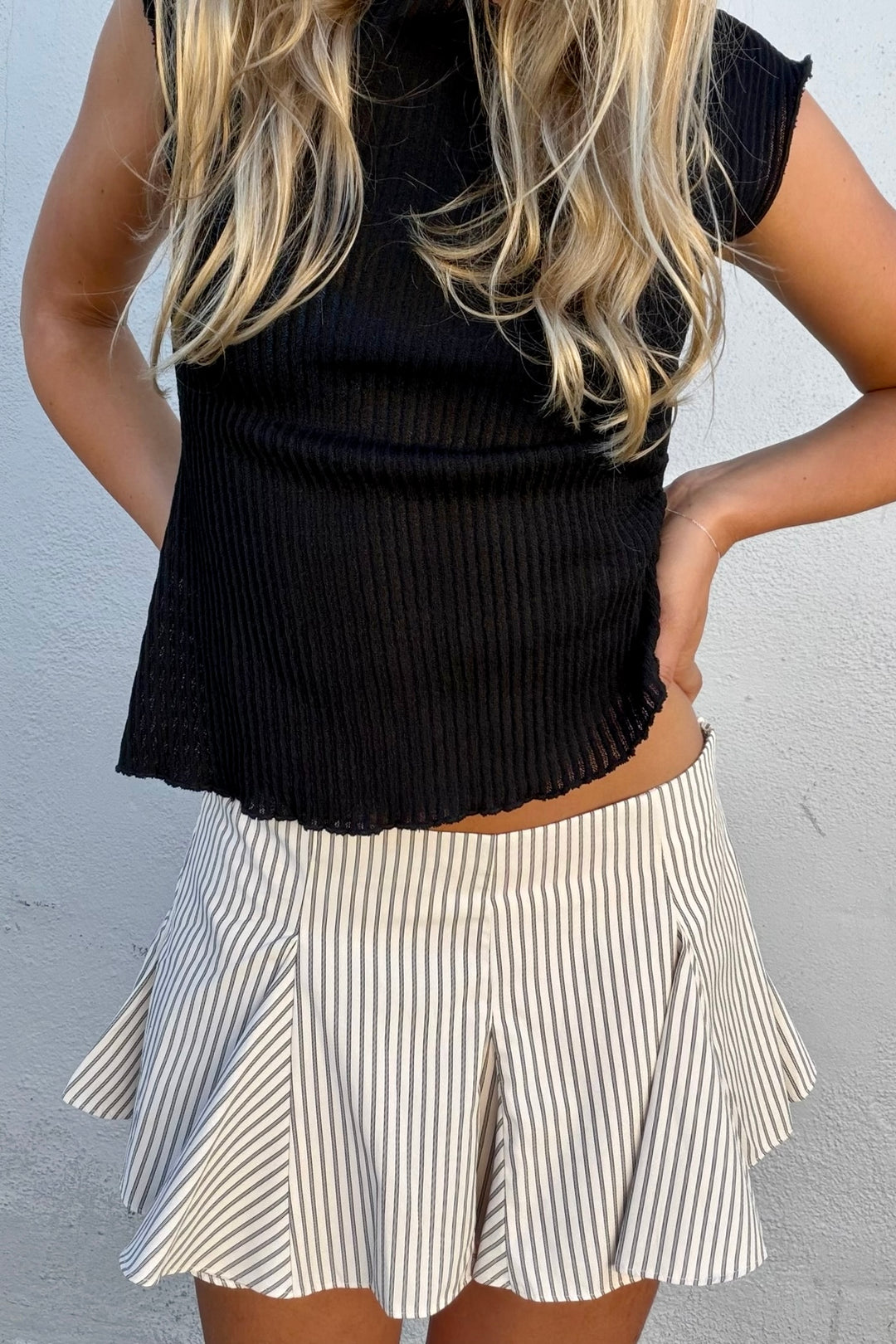 KEEN THE LABEL Leora Striped Skort-The Shop Laguna Beach