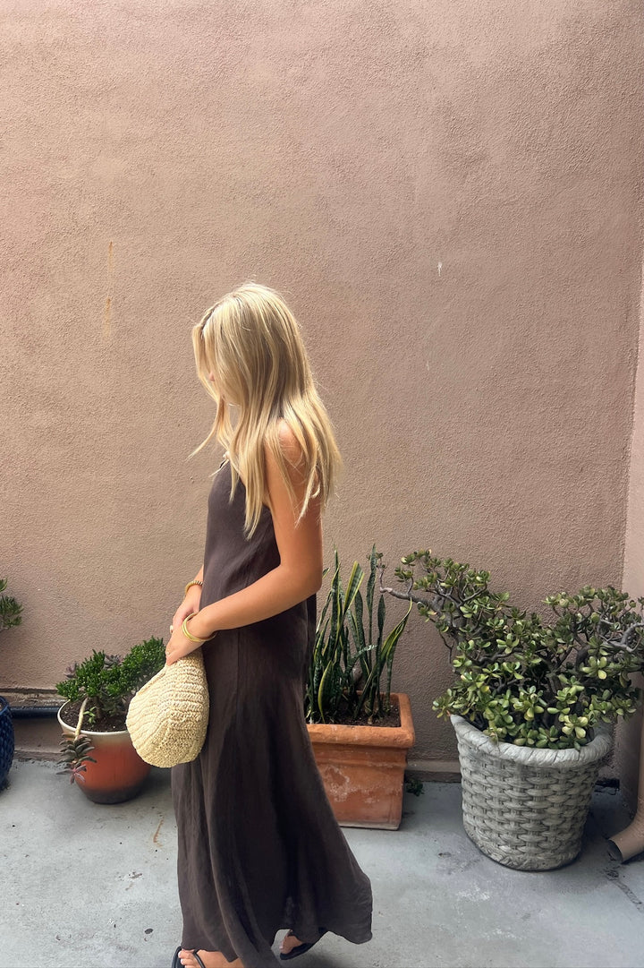 KEEN THE LABEL Parisa Linen Midi Dress - More Colors Available-The Shop Laguna Beach