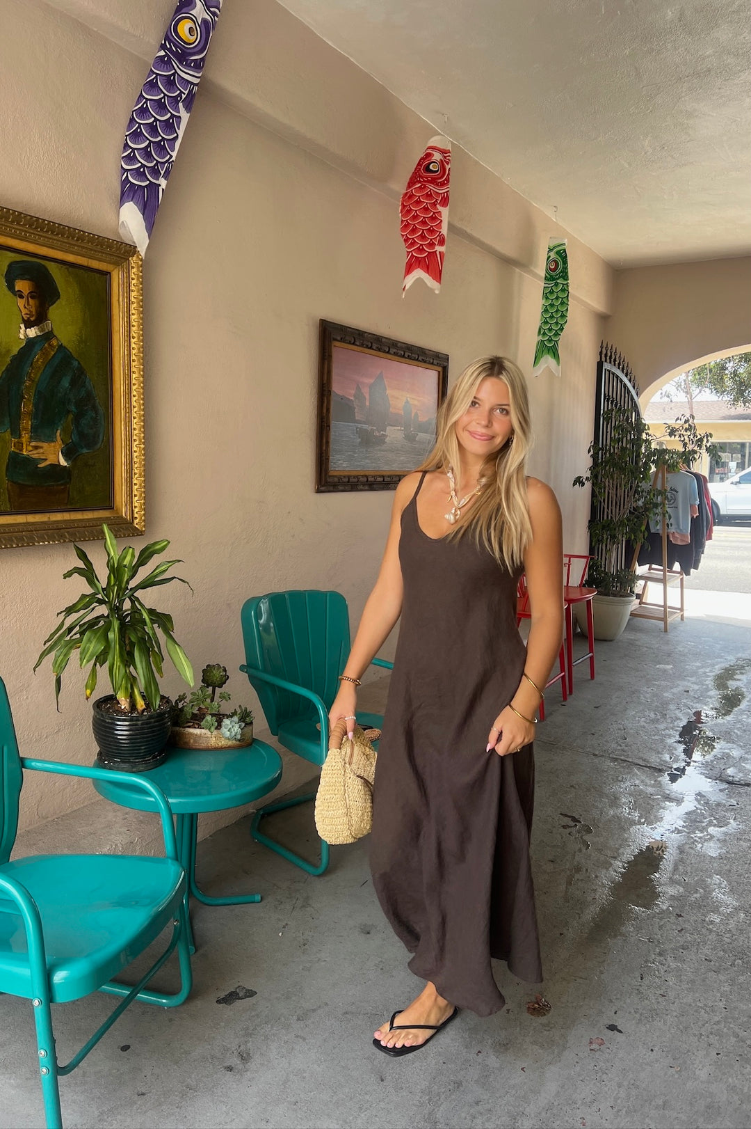 KEEN THE LABEL Parisa Linen Midi Dress - More Colors Available-The Shop Laguna Beach