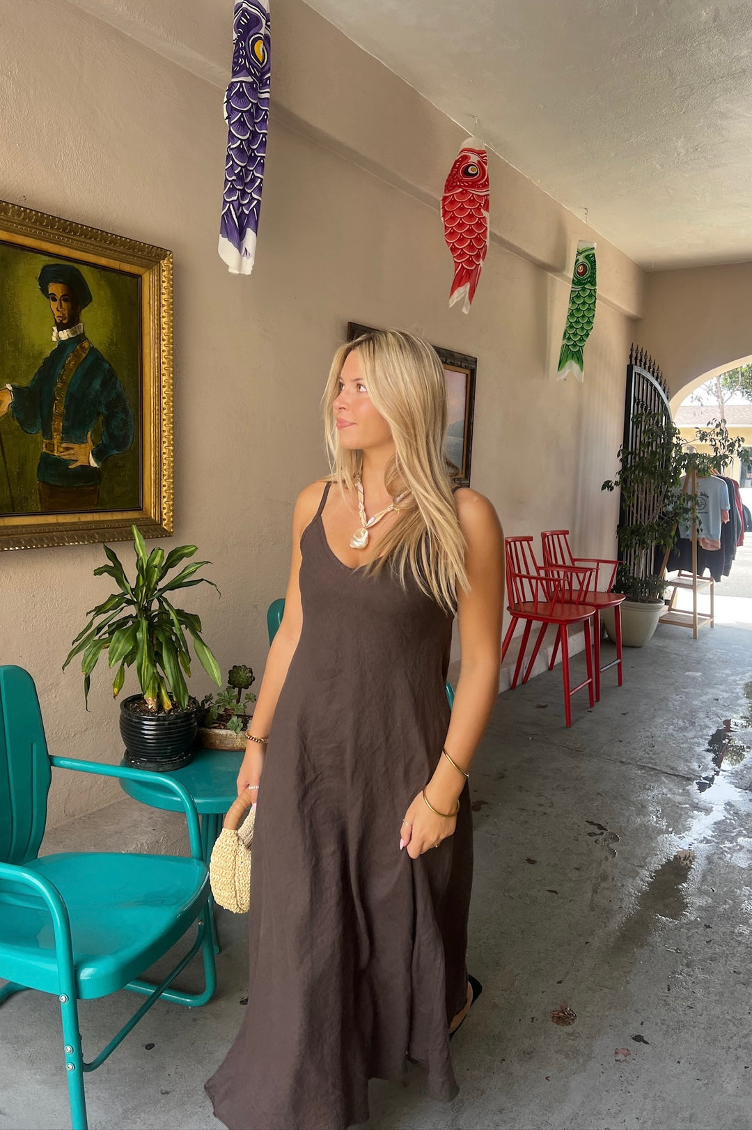 KEEN THE LABEL Parisa Linen Midi Dress - More Colors Available-The Shop Laguna Beach