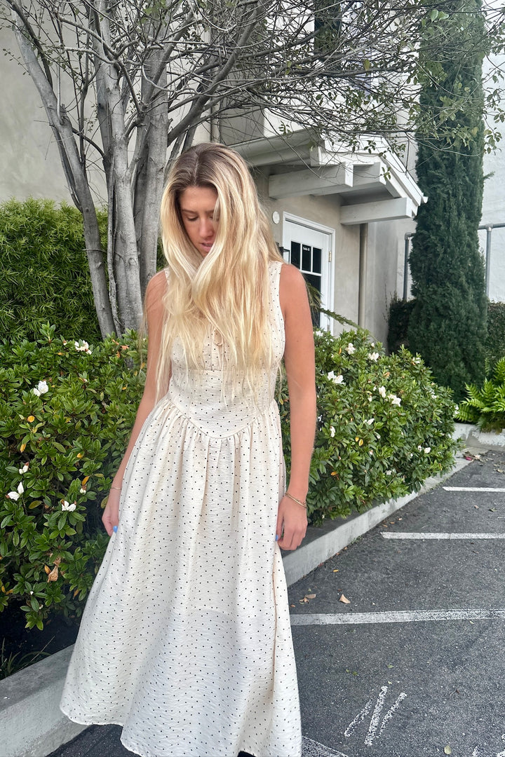 KEEN THE LABEL Daria Polka Dot Maxi Dress