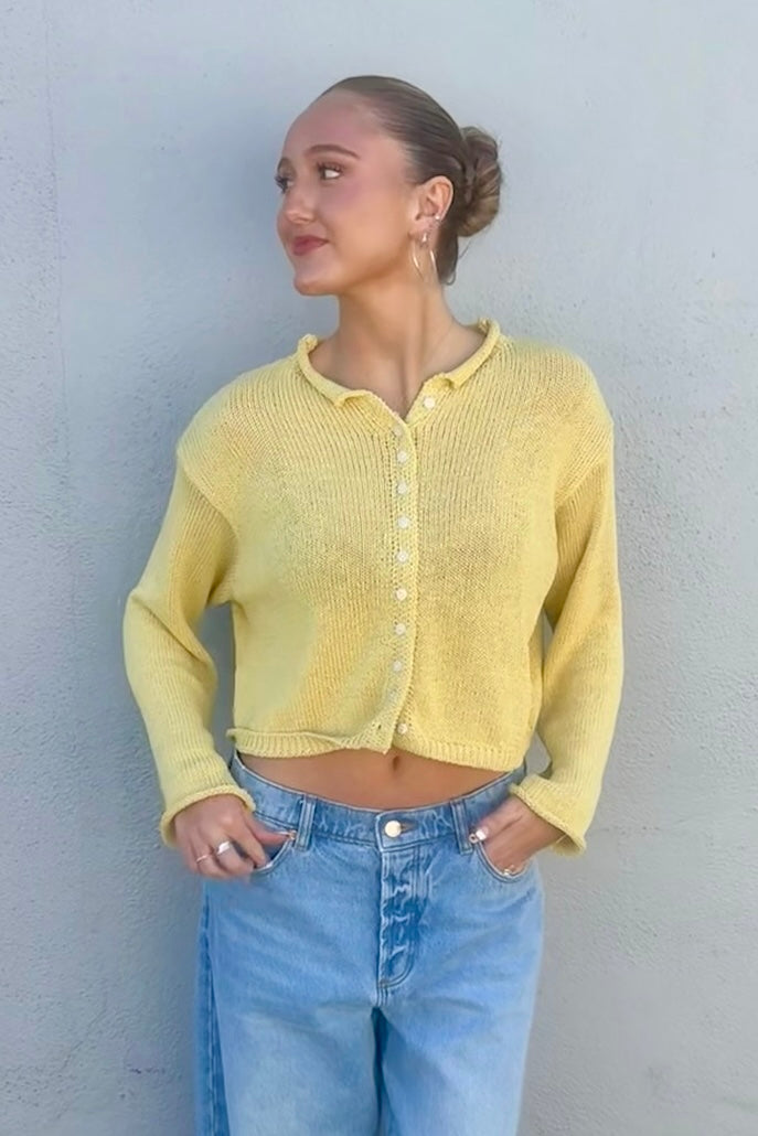 KEEN THE LABEL Hadley Rolled-Edge Cardigan - More Colors Available-The Shop Laguna Beach